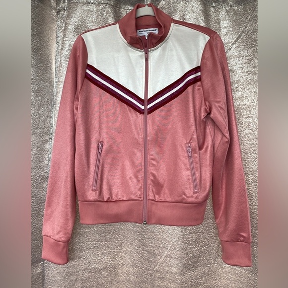 NWOT American Apparel Track Jacket Pink size M - Picture 3 of 6